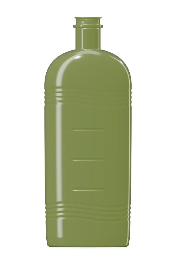 ORIKA 750 ml PET bottle, olive green, without cap · generated illustration